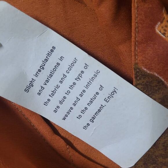 Ombré kaftan Indian plus size 1X long shirt TUNIC dress NWT ORANGE brown - Picture 3 of 9